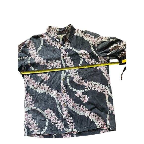 Cooke Street Mens/Teen Floral Honolulu Hawaiian Casual Button-Down Shirt Large - Picture 5 of 6